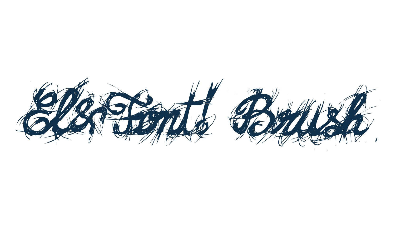 El&Font! Brush, script trash fancy decorative calligraphy font preview