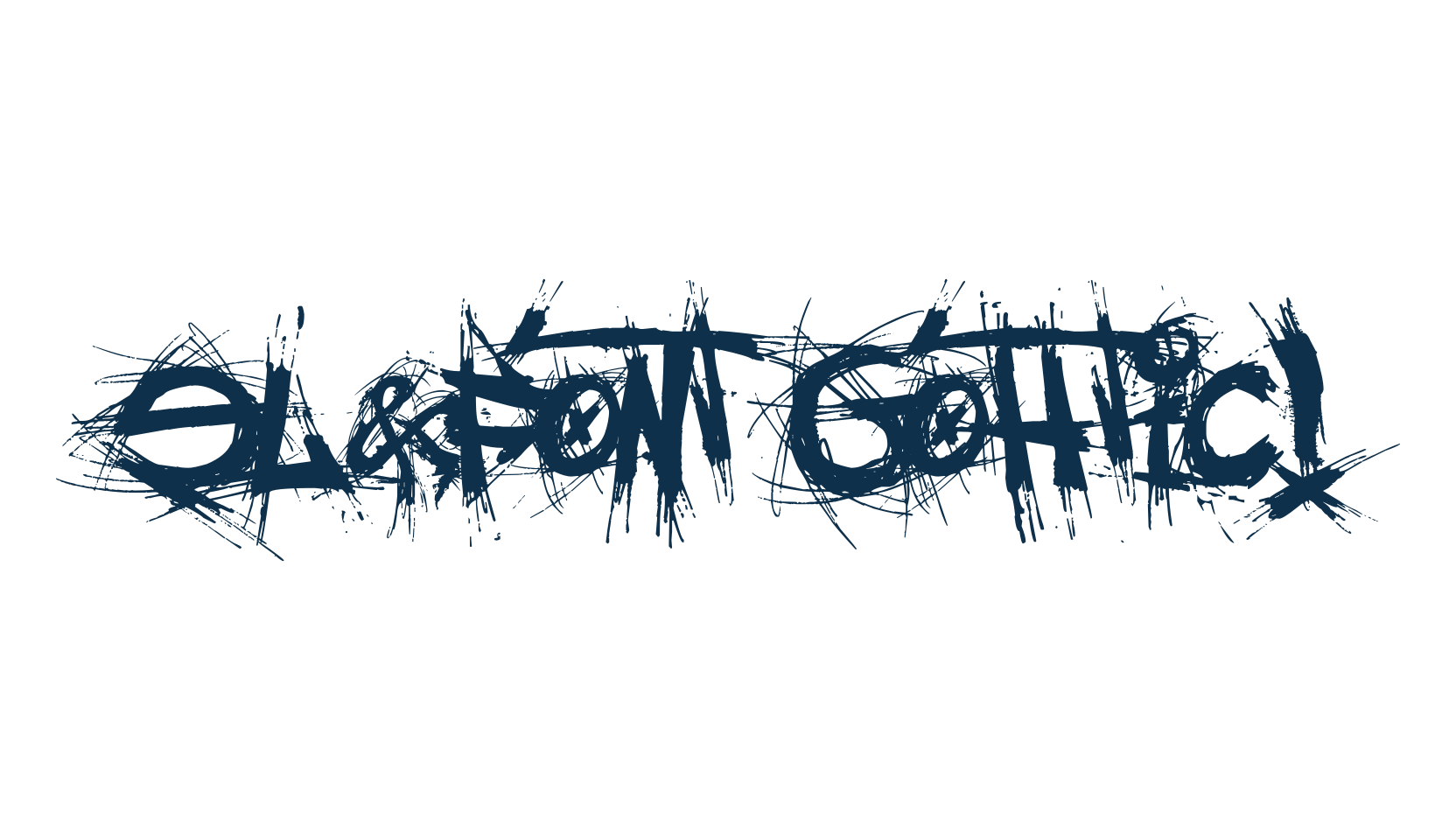 El&Font Gohtic!, trash font preview