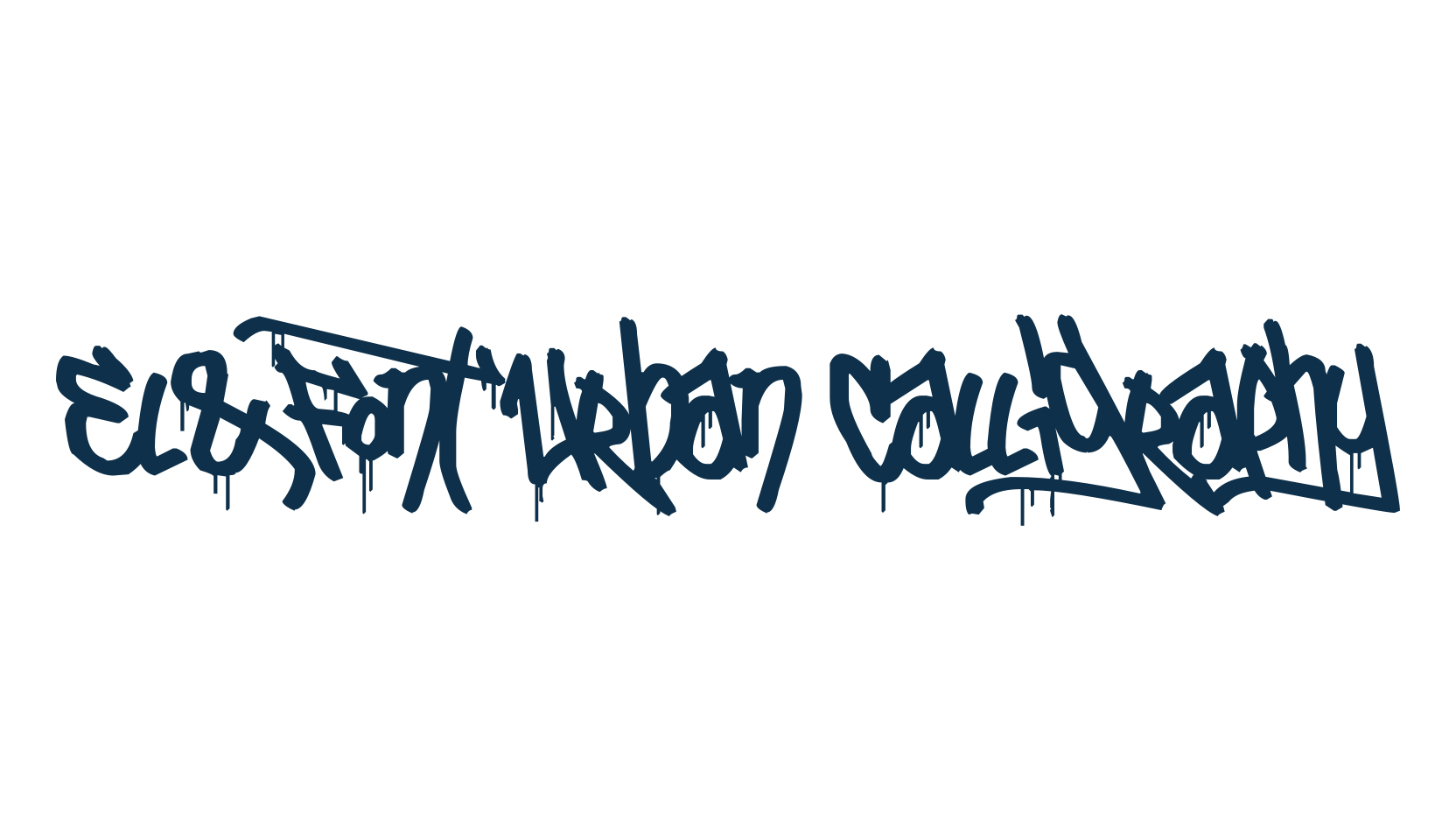 El&Font Urban Calligraphy, graffiti font preview