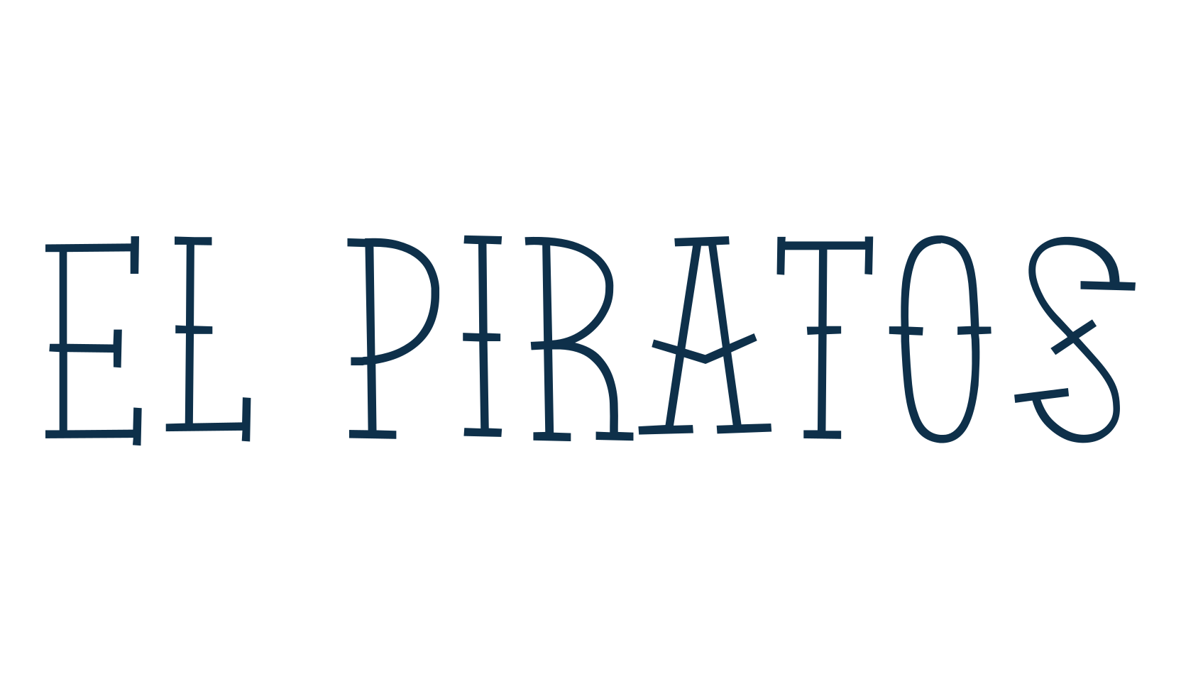 El Piratos, cartoon font preview