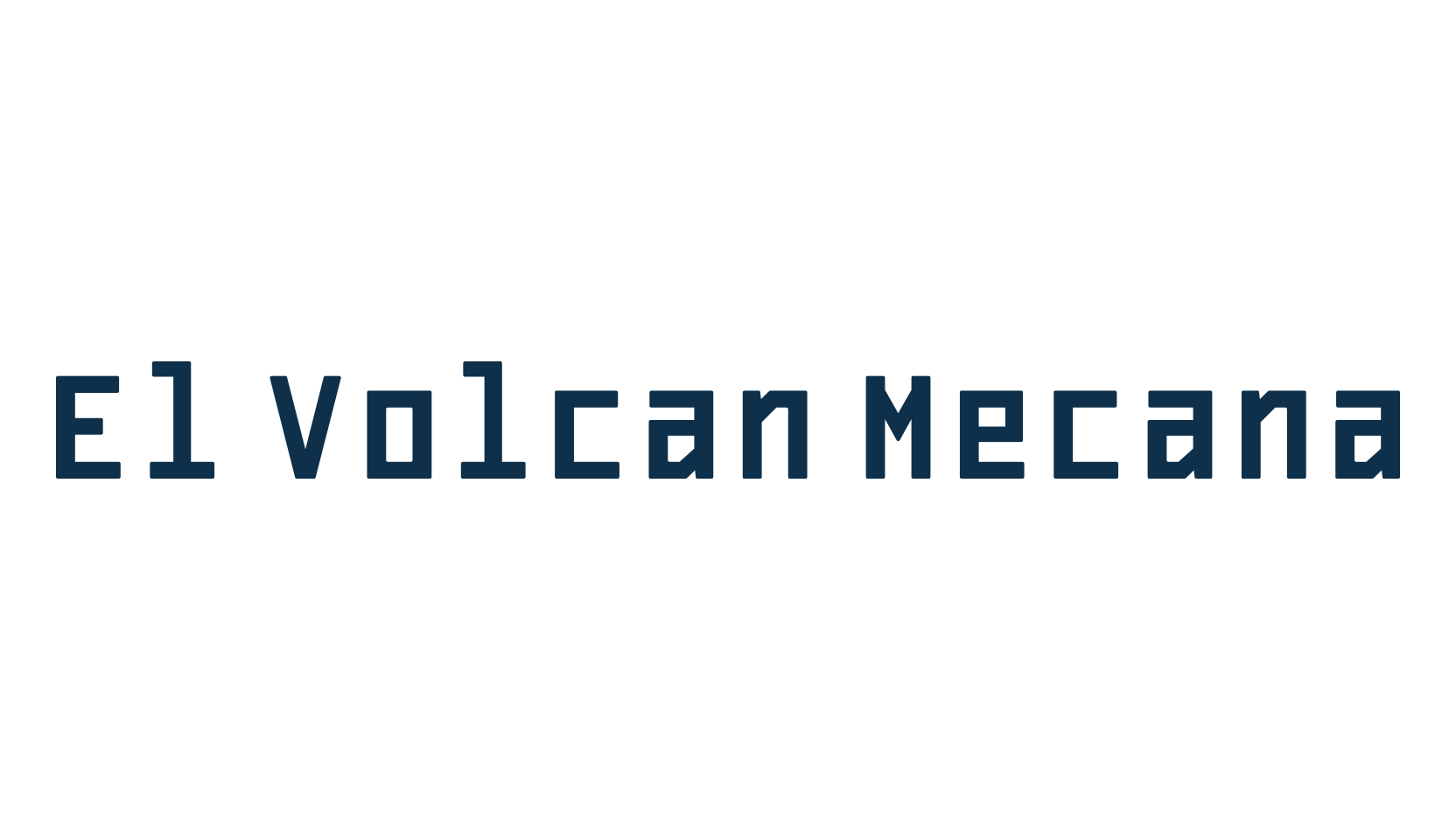 El Volcan Mecana, fixed width font preview