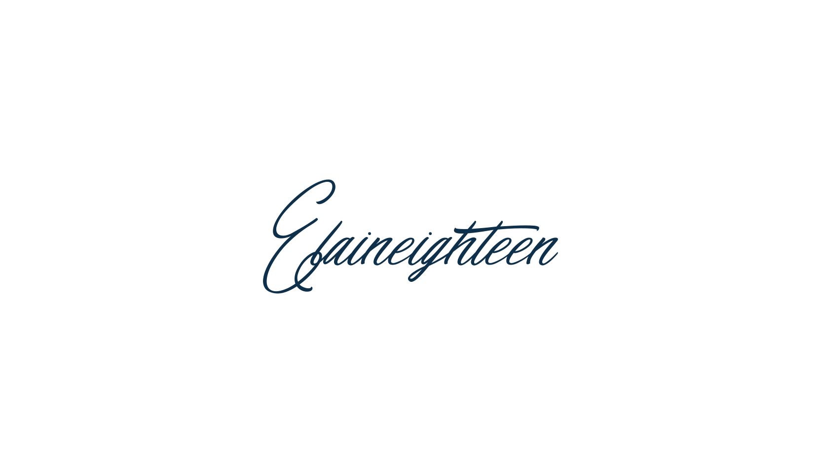 Elaineighteen, calligraphy font preview
