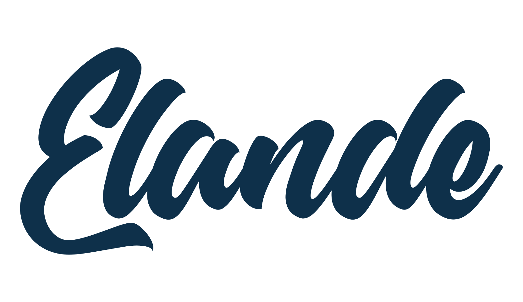 Elande, script brush fancy decorative calligraphy font preview