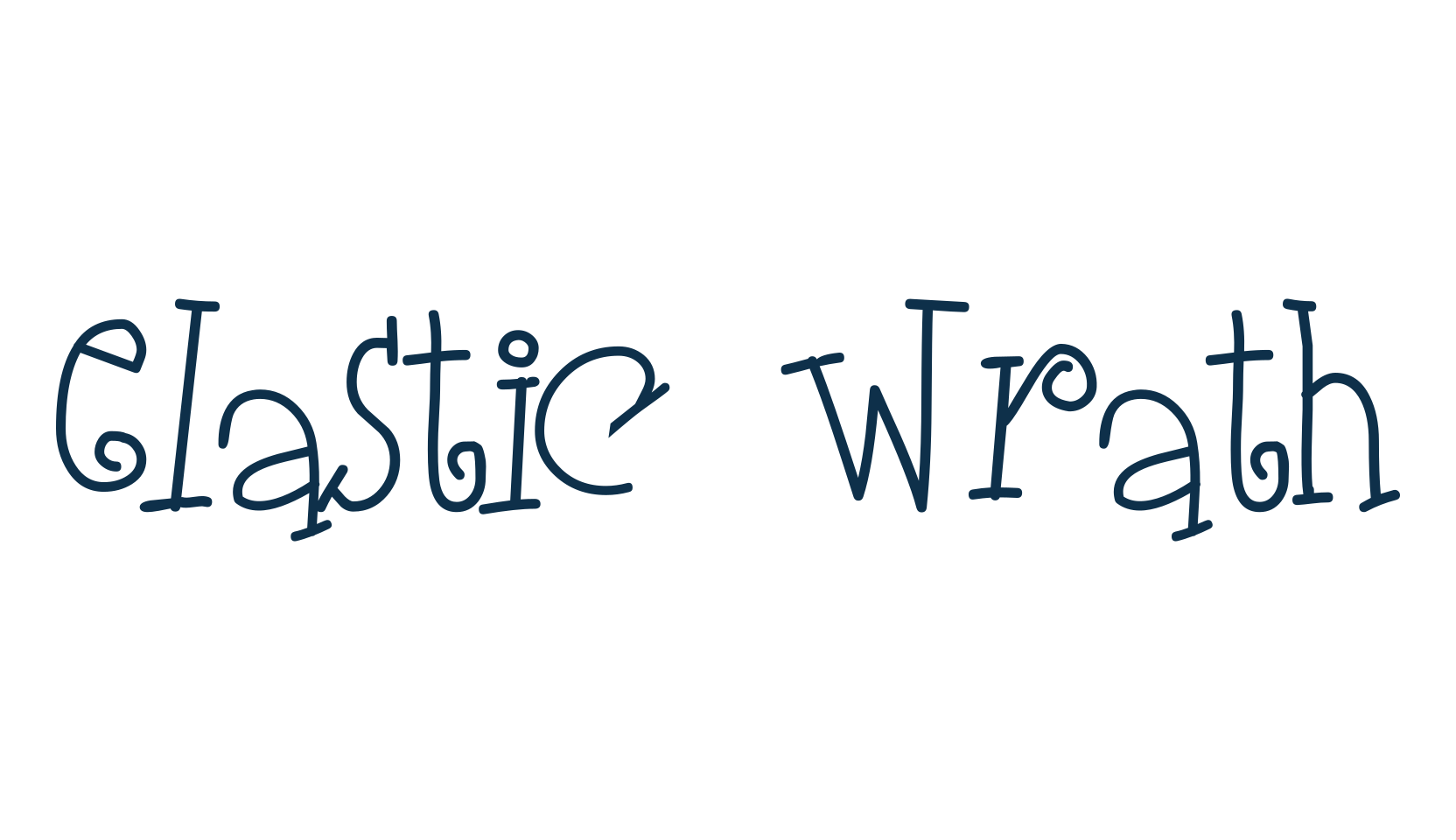Elastic Wrath, fancy curly decorative font preview