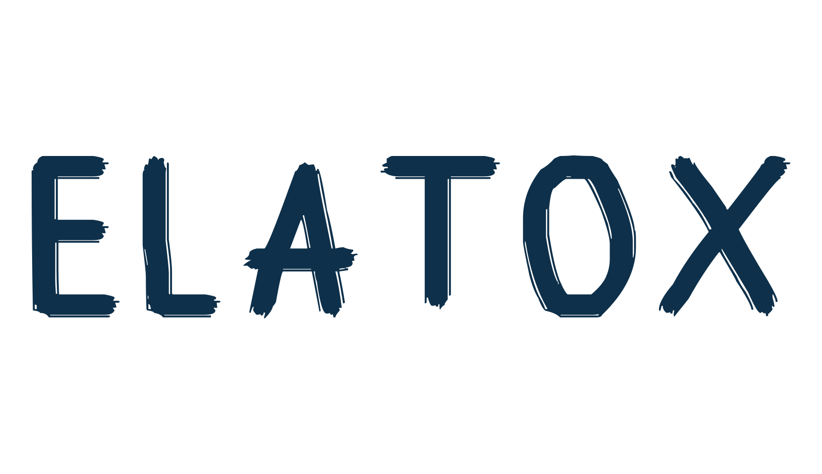 Elatox, brush font preview