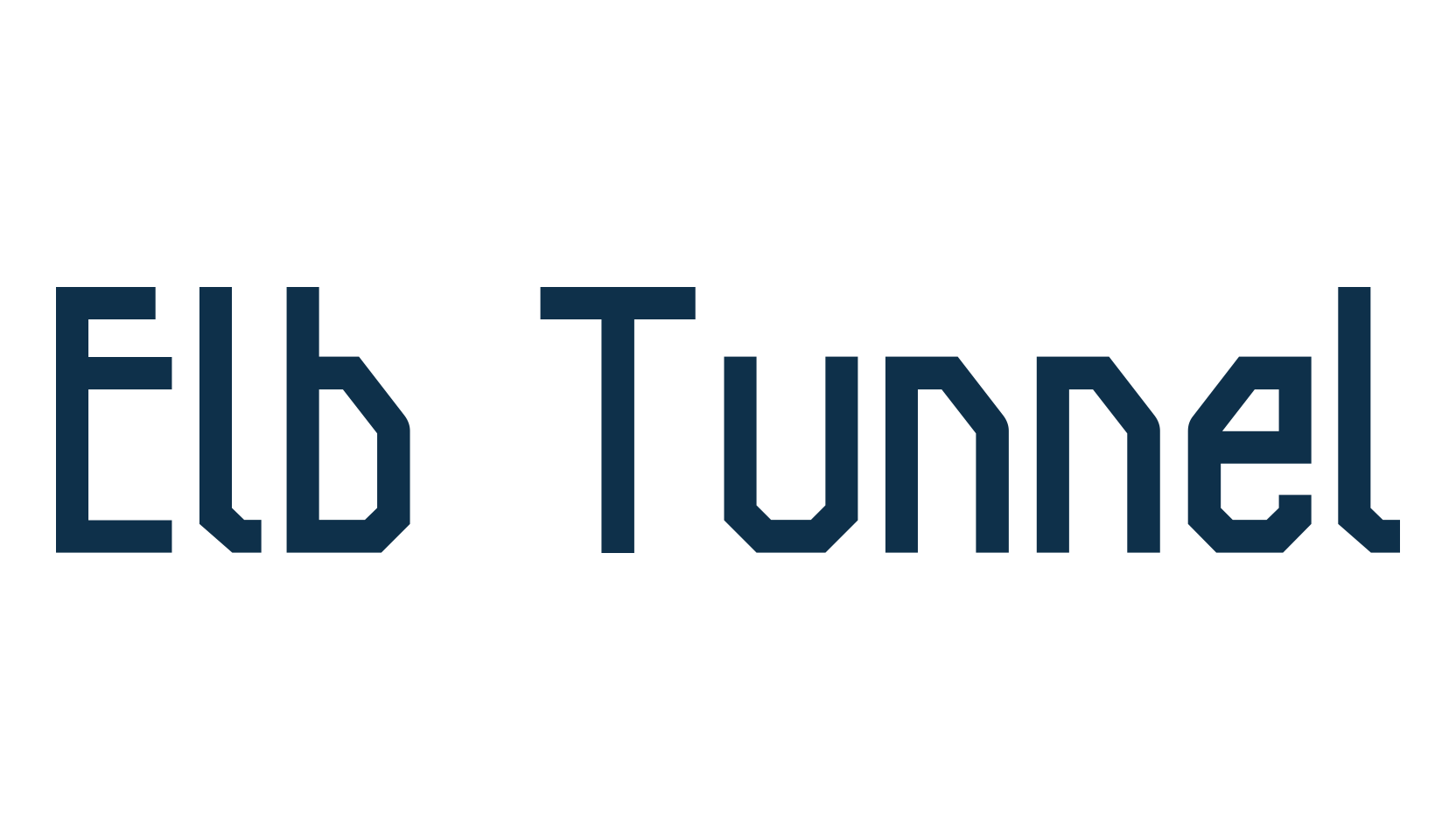 Elb Tunnel, fancy various techno sci-fi font preview