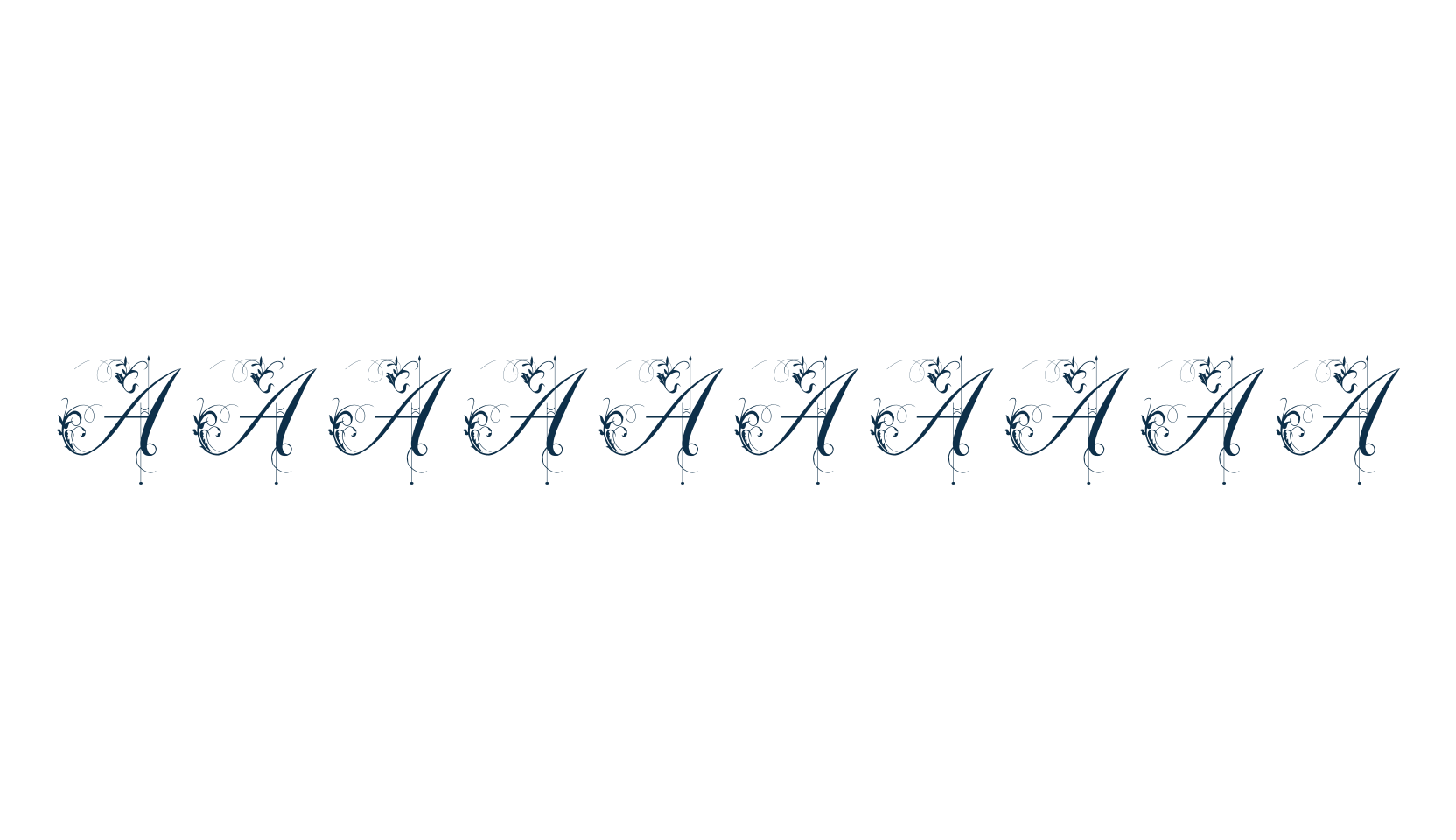 Elda Maria, calligraphy font preview