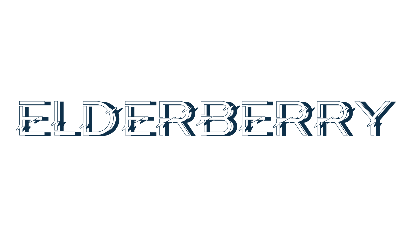 Elderberry, fancy distorted decorative font preview