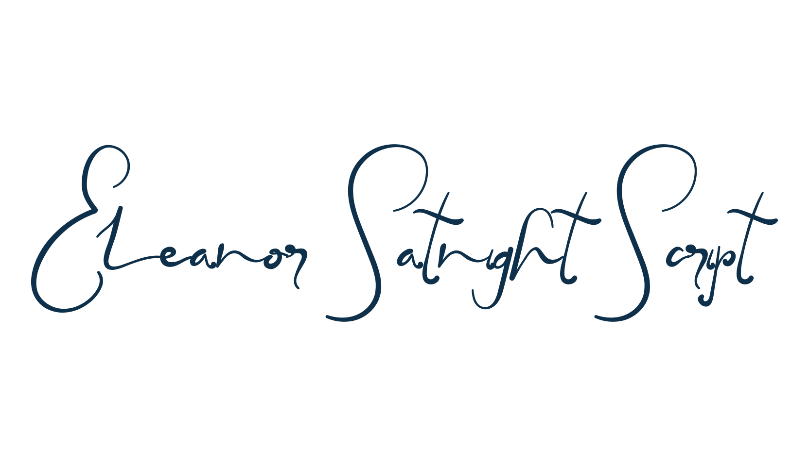 Eleanor Satnight Script, script handwritten fancy decorative calligraphy font preview