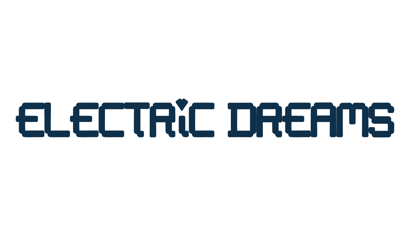 Electric Dreams, fancy various techno sci-fi font preview