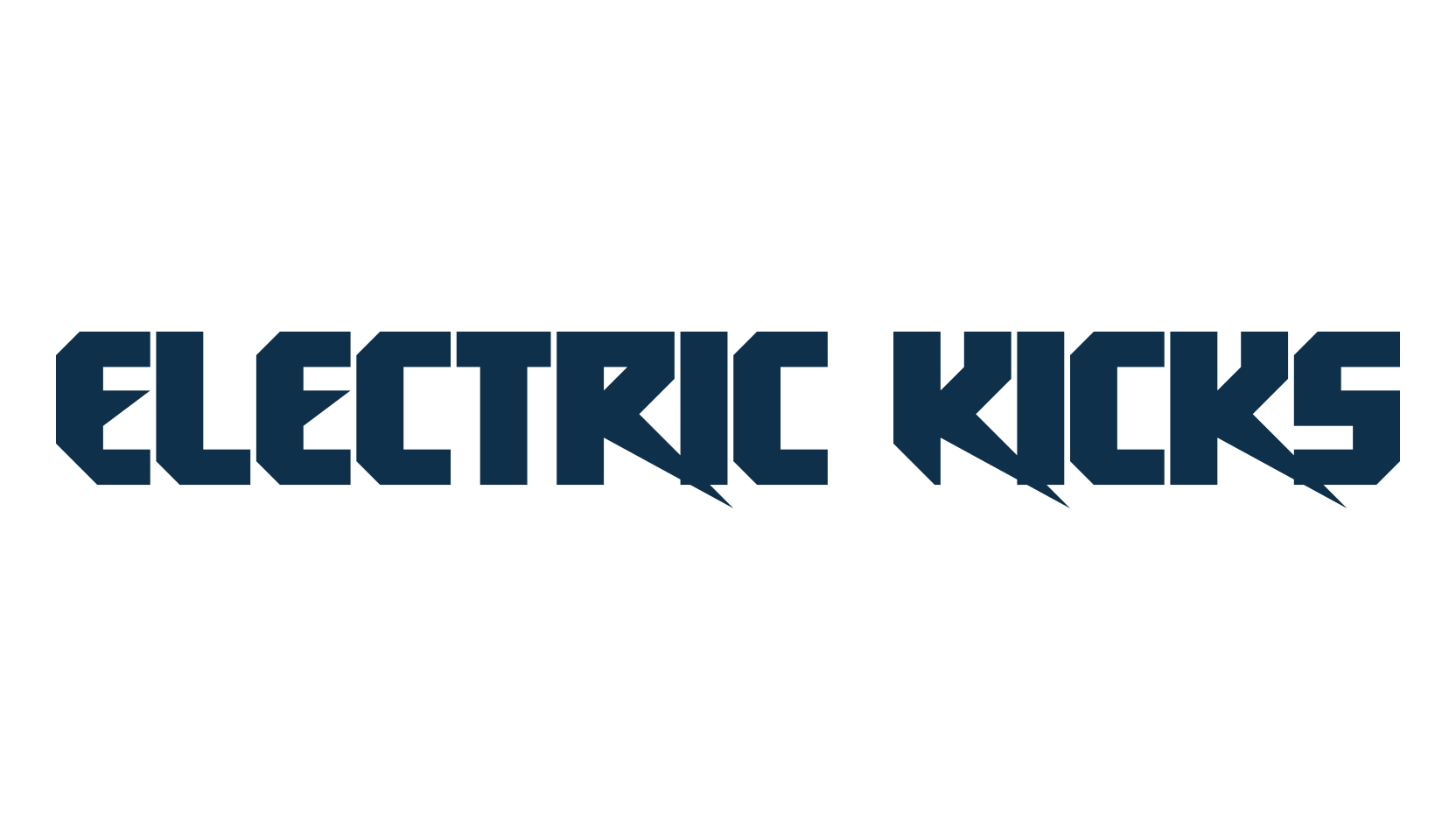 Electric Kicks, techno sci-fi font preview
