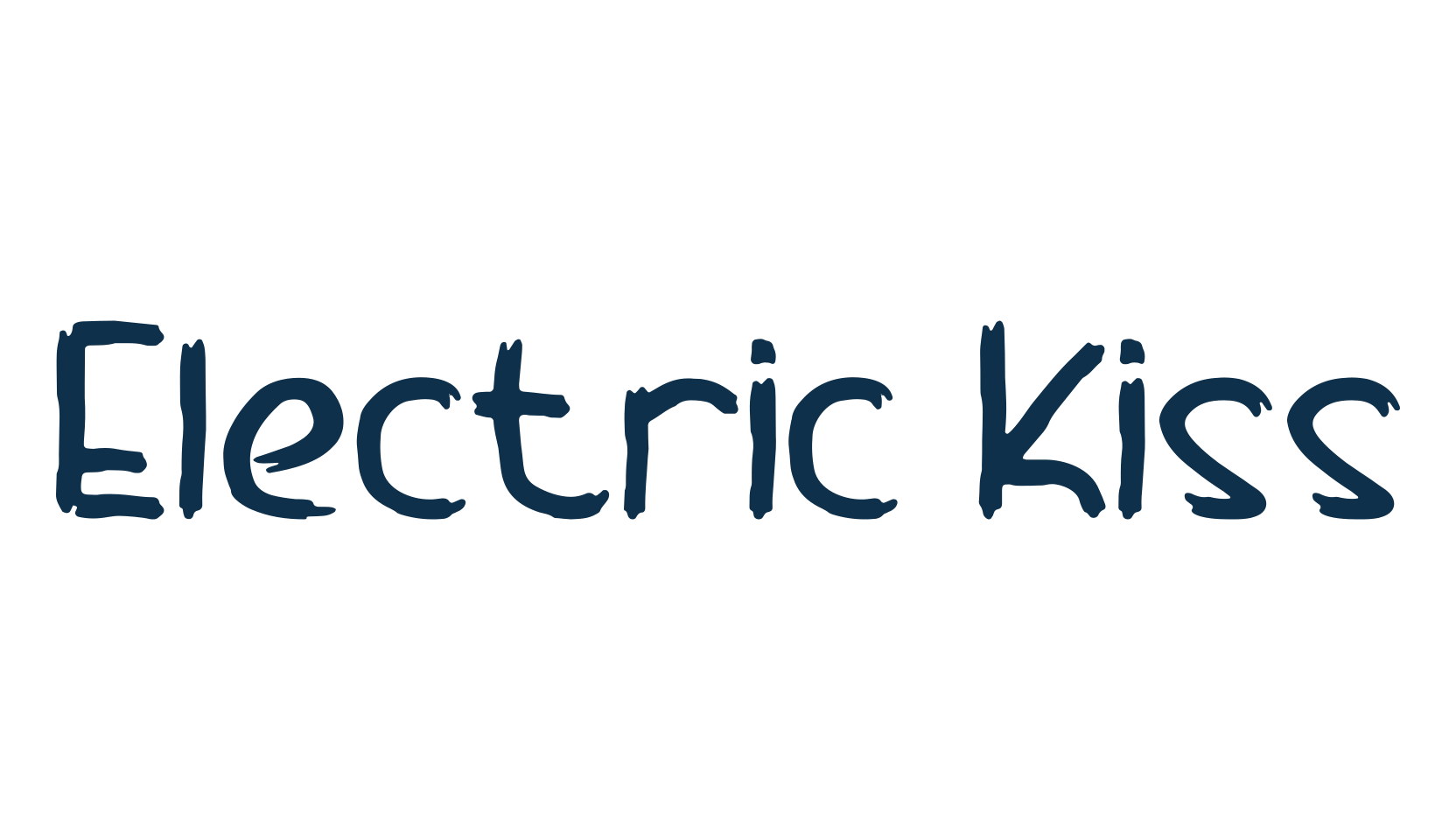 Electric Kiss, script brush fancy decorative calligraphy font preview