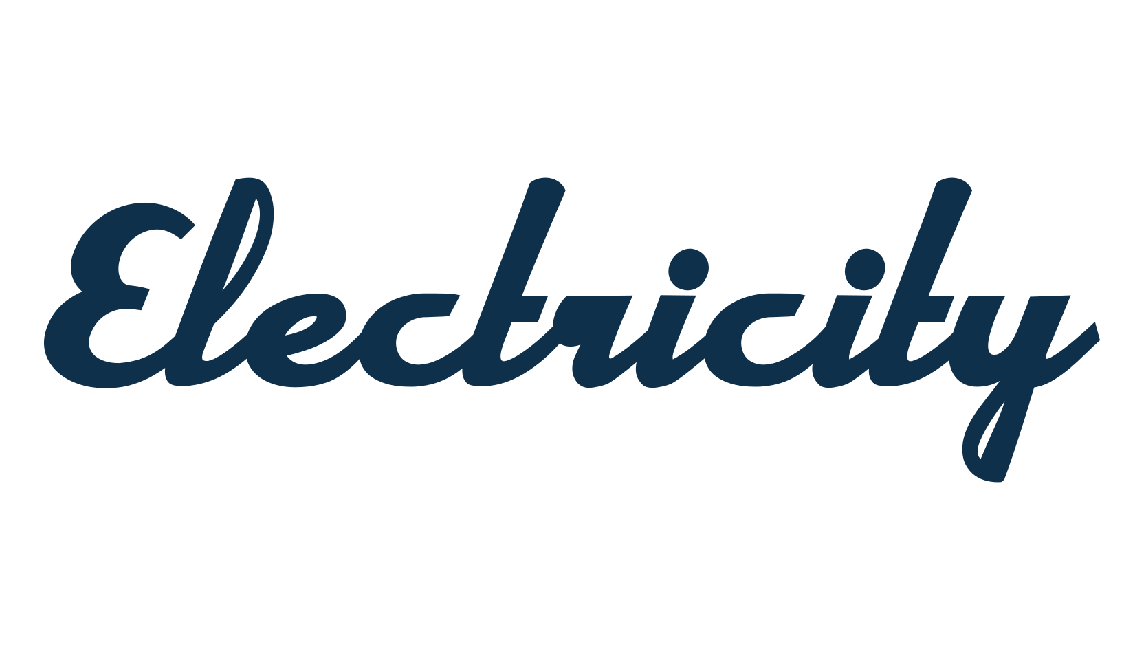 Electricity, fancy various decorative script calligraphy font preview