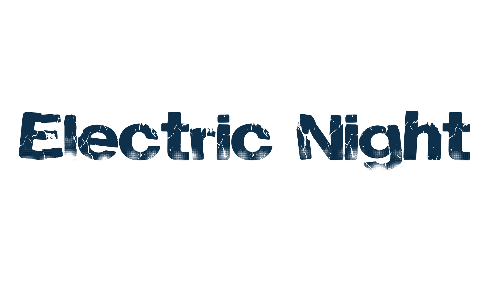 Electric Night, fancy eroded decorative font preview