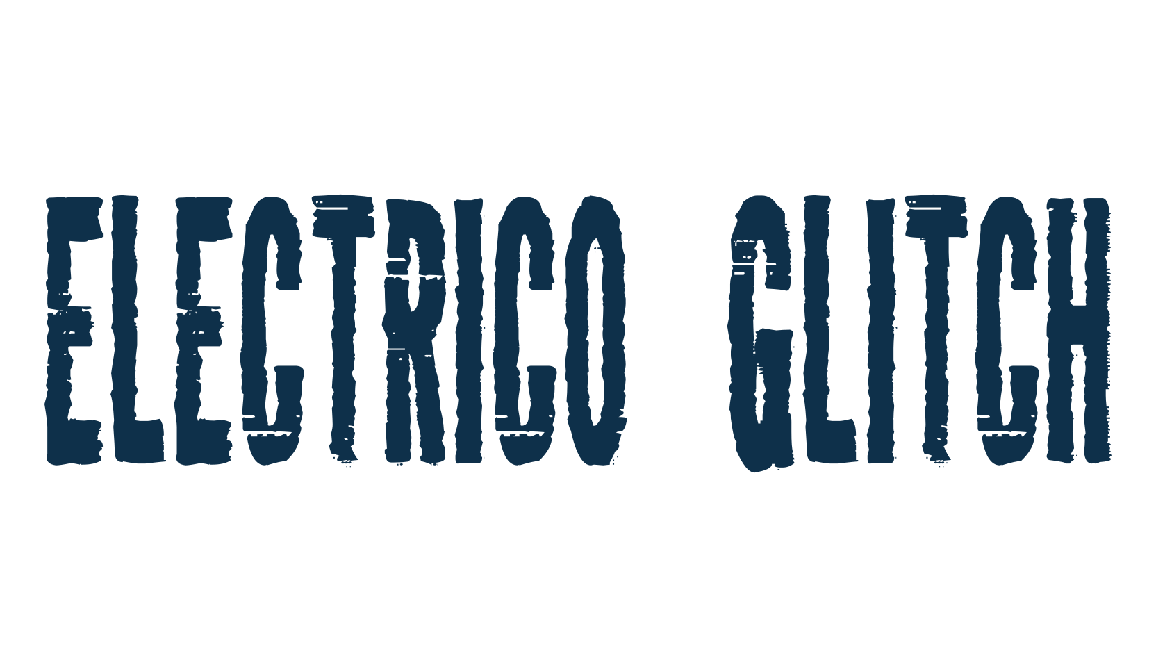 Electrico Glitch, fancy eroded decorative font preview