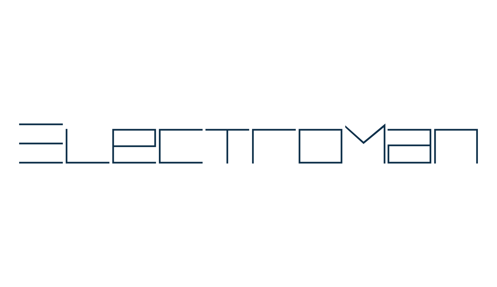 ElectroMan, techno square sci-fi font preview