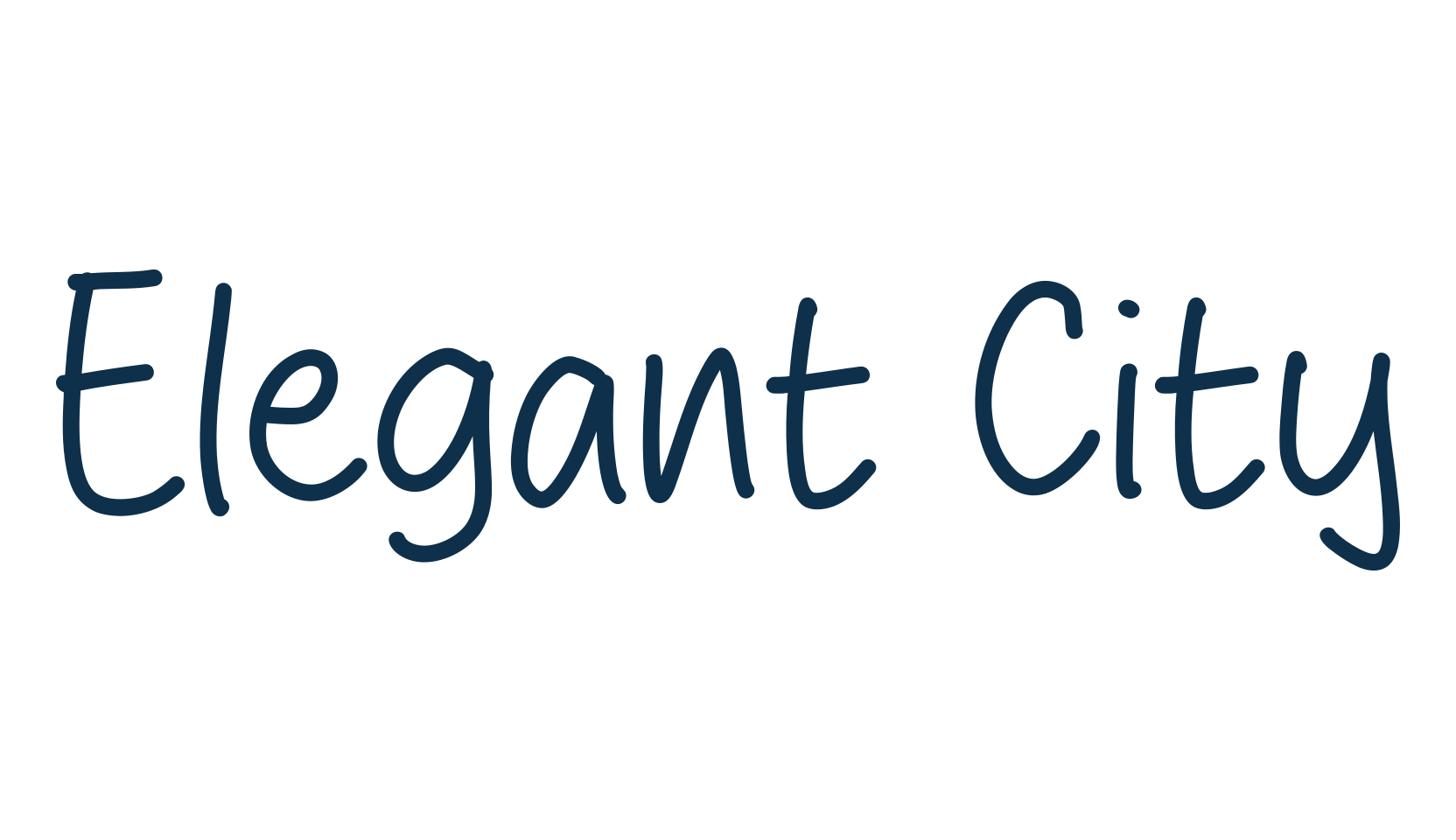 Elegant City, handwriting font preview