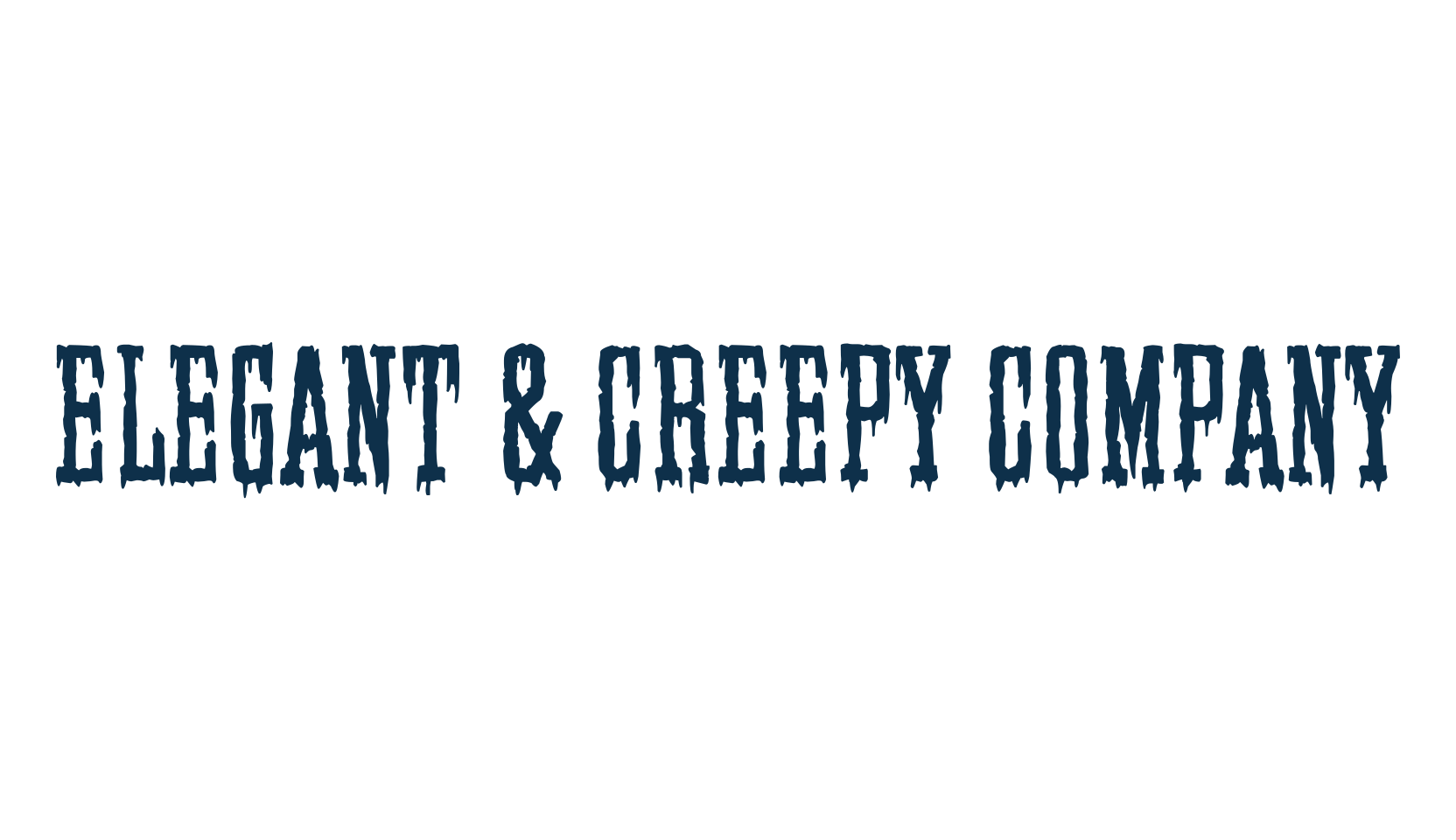 Elegant & Creepy Company, holiday halloween fancy decorative horror font preview