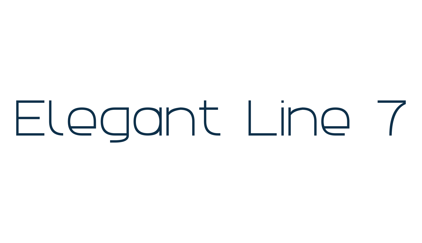 Elegant Line 7, basic sans serif font preview