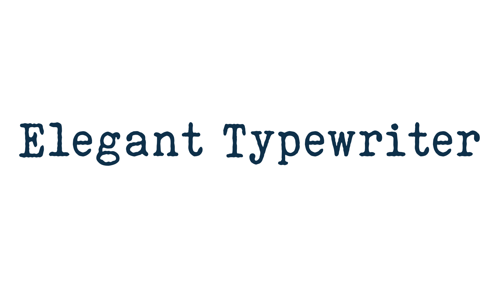 Elegant Typewriter, fancy typewriter decorative font preview