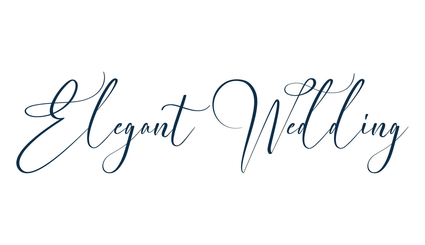 Elegant Wedding, calligraphy font preview
