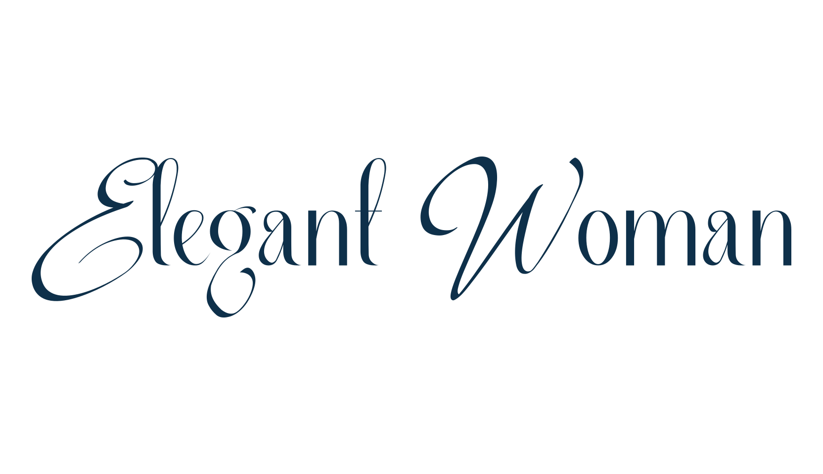 Elegant Woman, script calligraphy fancy decorative font preview