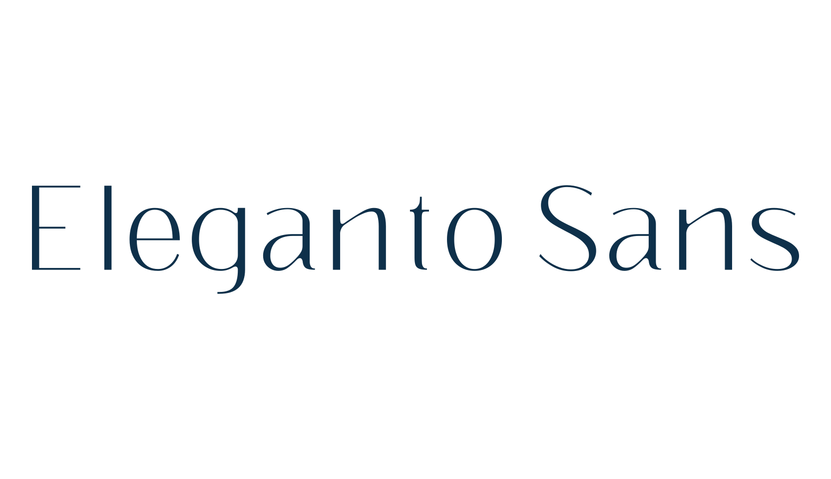 Eleganto Sans, sans serif font preview