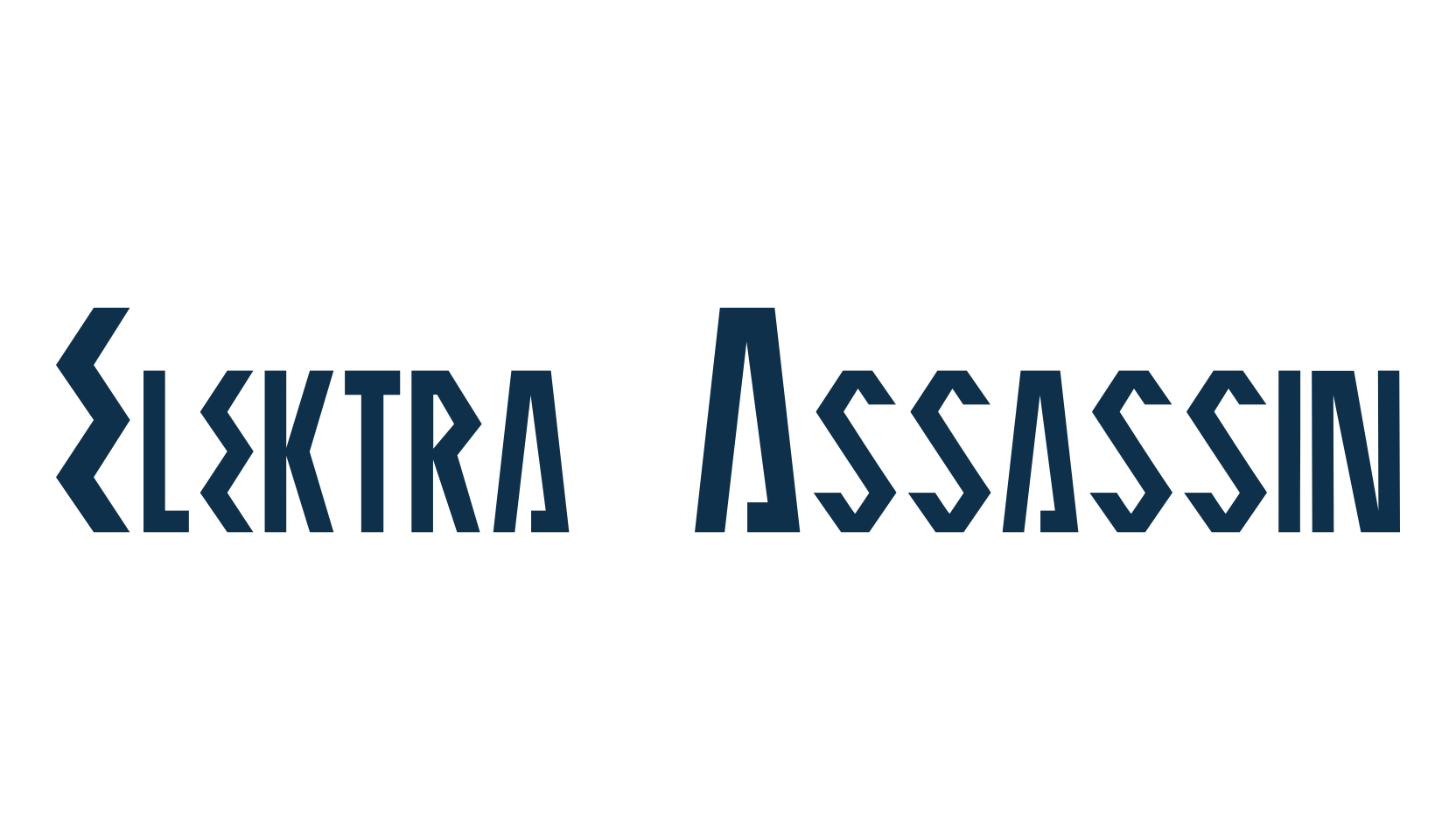 Elektra Assassin, fancy various decorative font preview