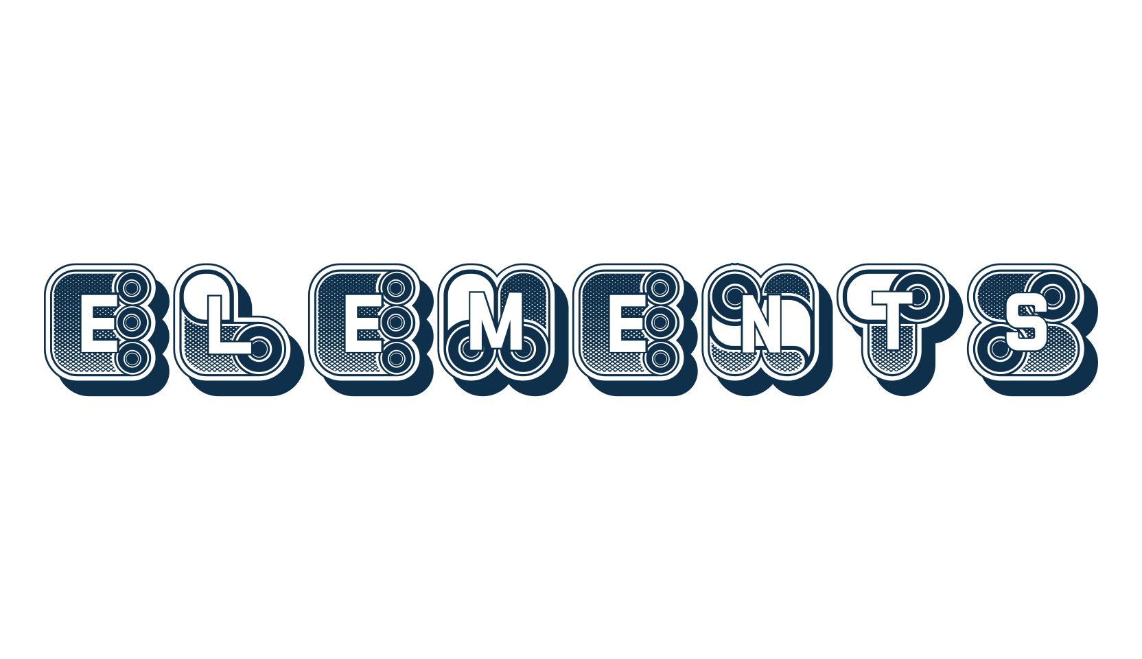 Elements (elements-3), fancy decorative font preview
