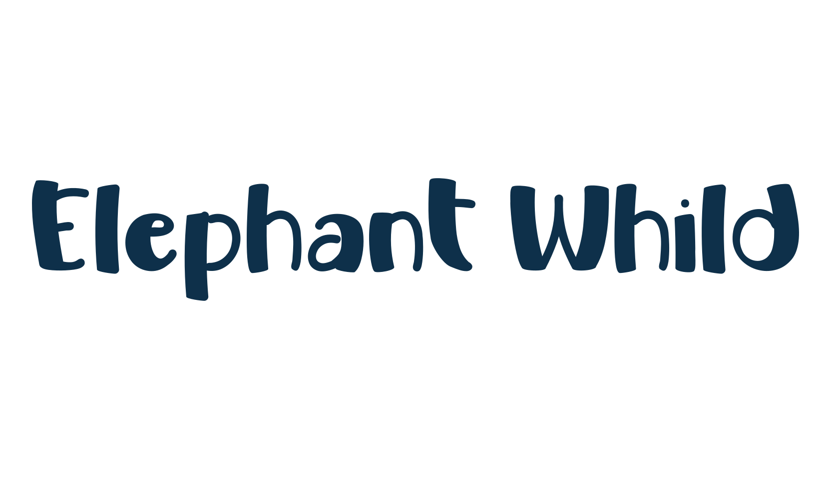 Elephant Whild, fancy cartoon decorative font preview