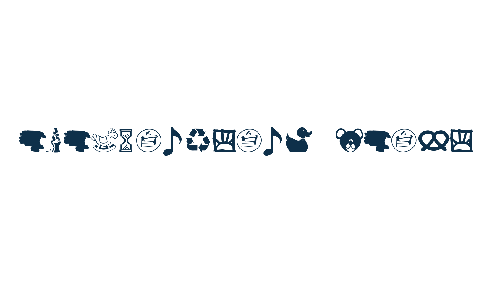 Elephantsand Bears, fancy decorative font preview