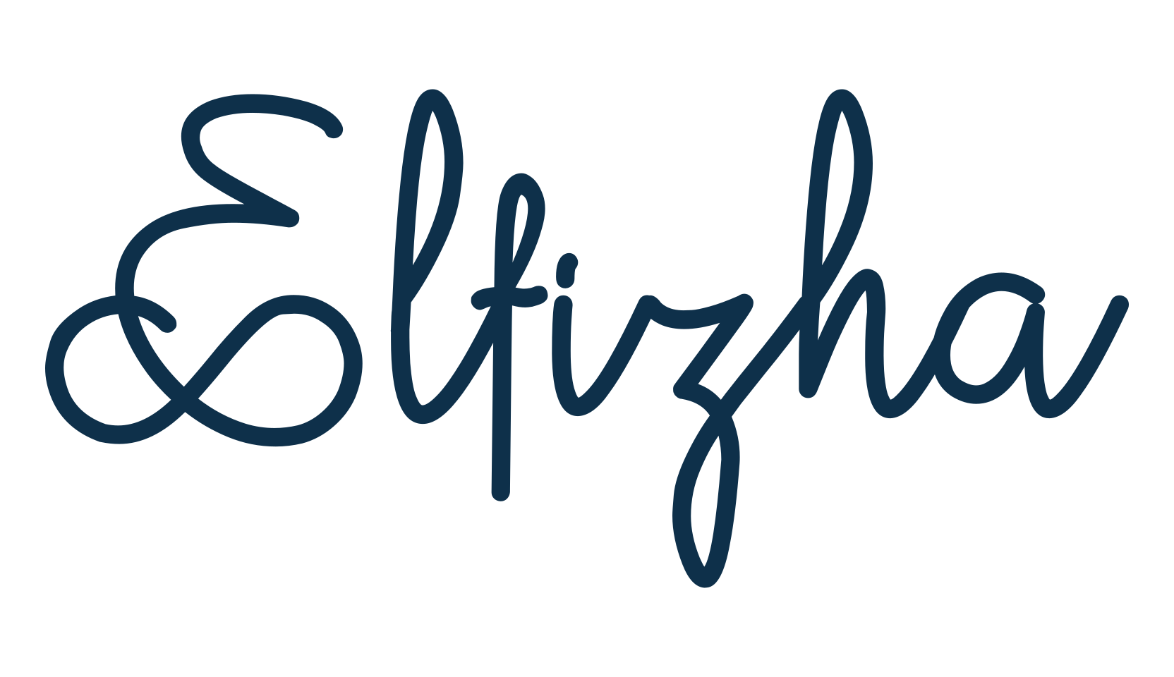 Elfizha, handwriting font preview
