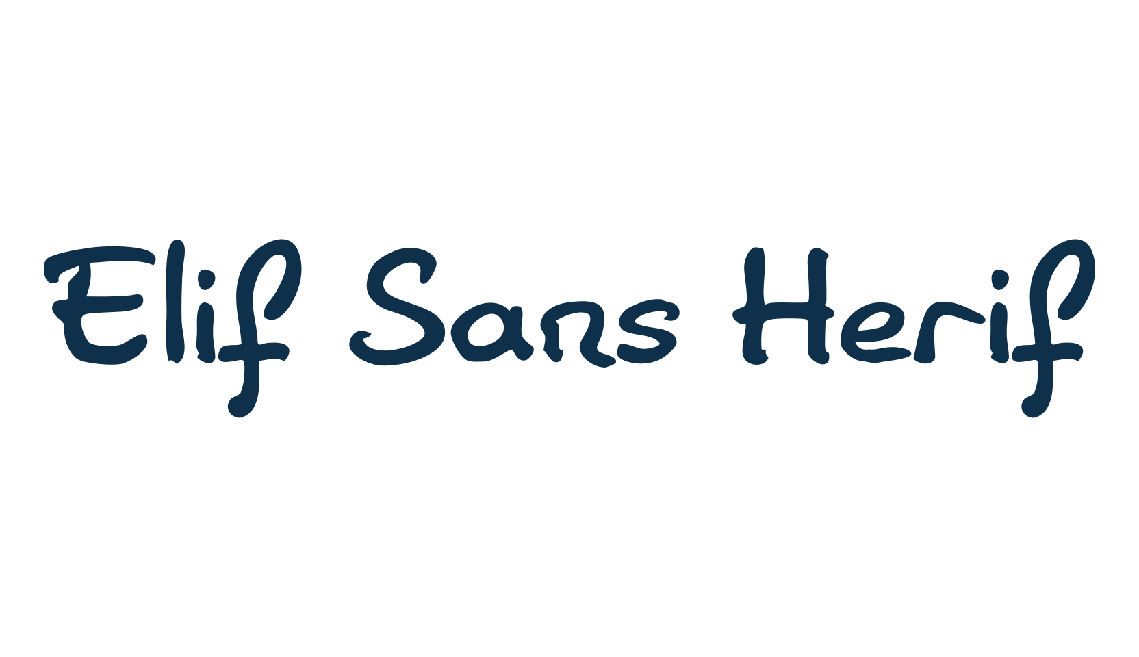 Elif Sans Herif, script handwritten fancy decorative calligraphy font preview