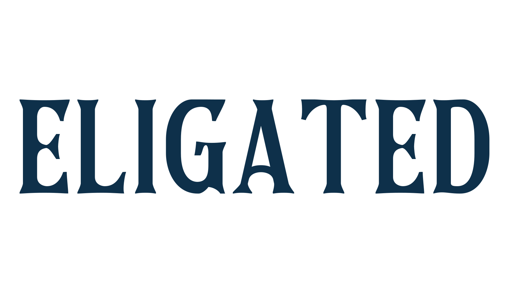 Eligated, retro font preview