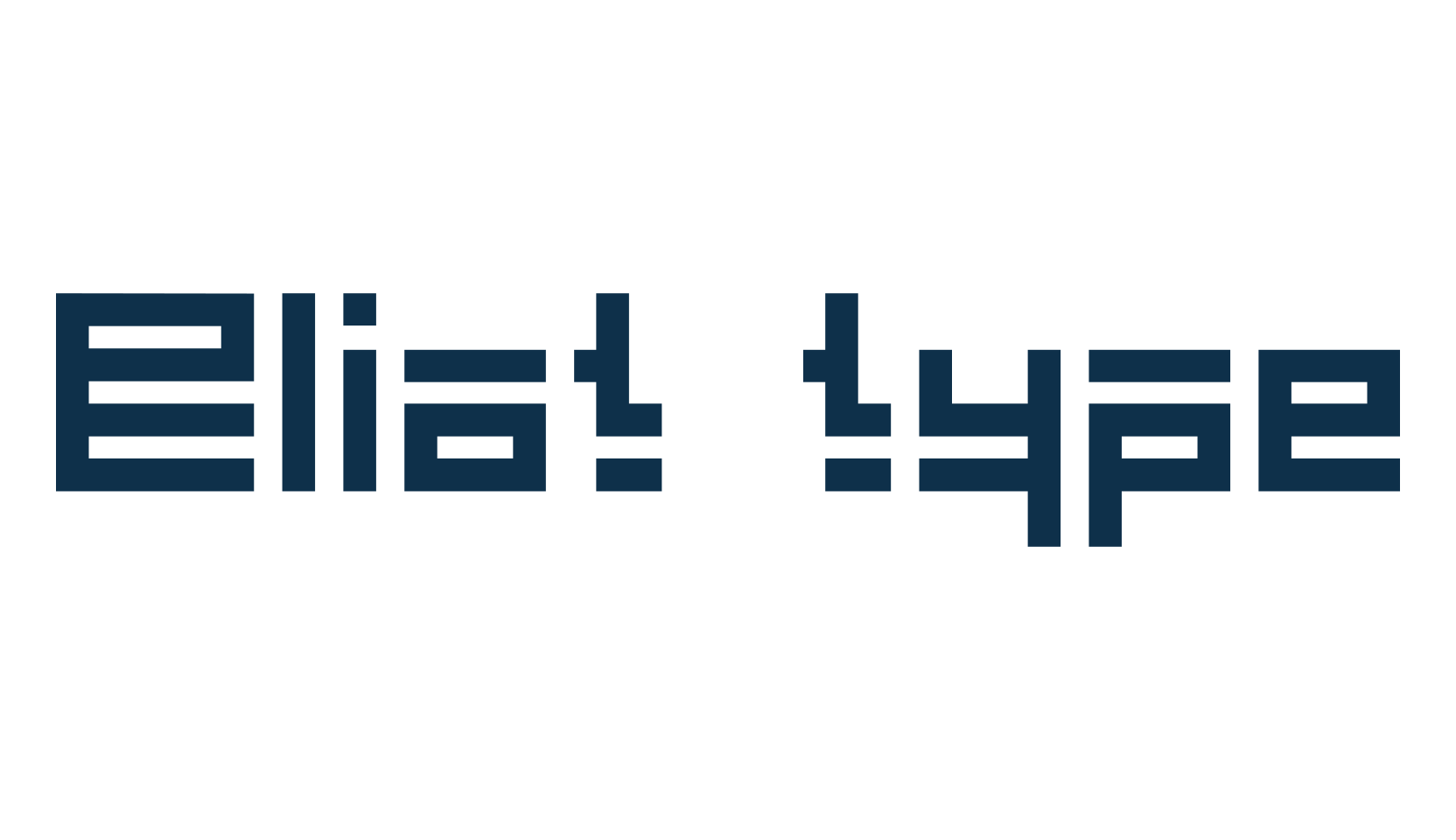 Eliot type, square font preview