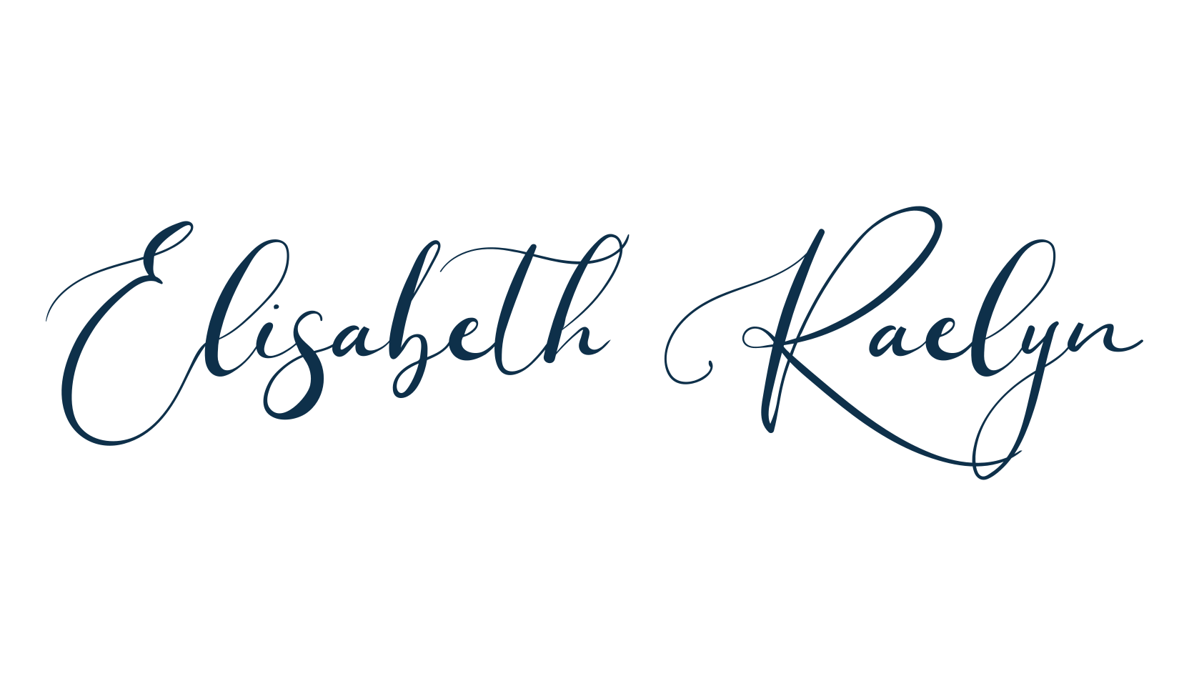 Elisabeth Raelyn, script calligraphy fancy decorative font preview