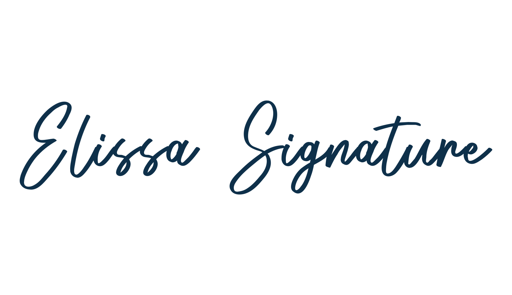 Elissa Signature, script handwritten fancy decorative calligraphy font preview
