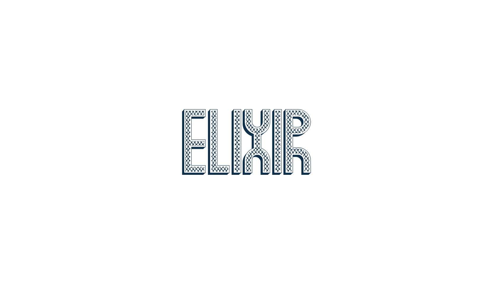 Elixir, fancy retro decorative font preview