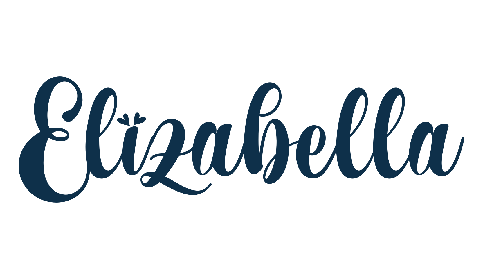 Elizabella, script calligraphy fancy decorative font preview