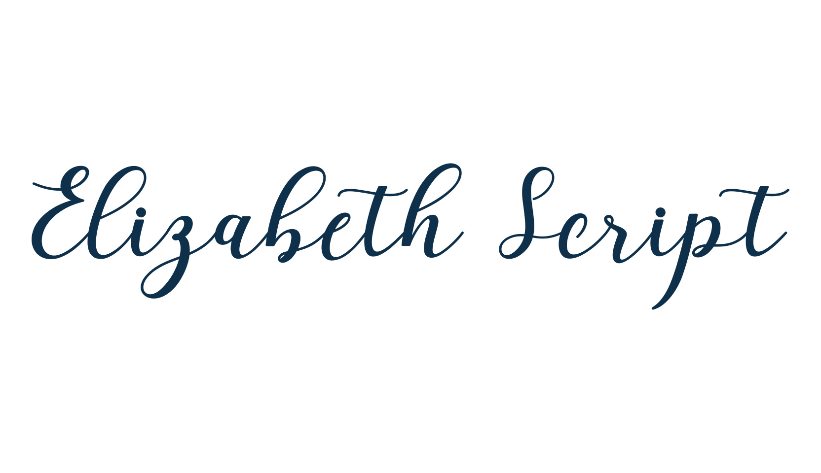 Elizabeth Script, script calligraphy fancy decorative font preview