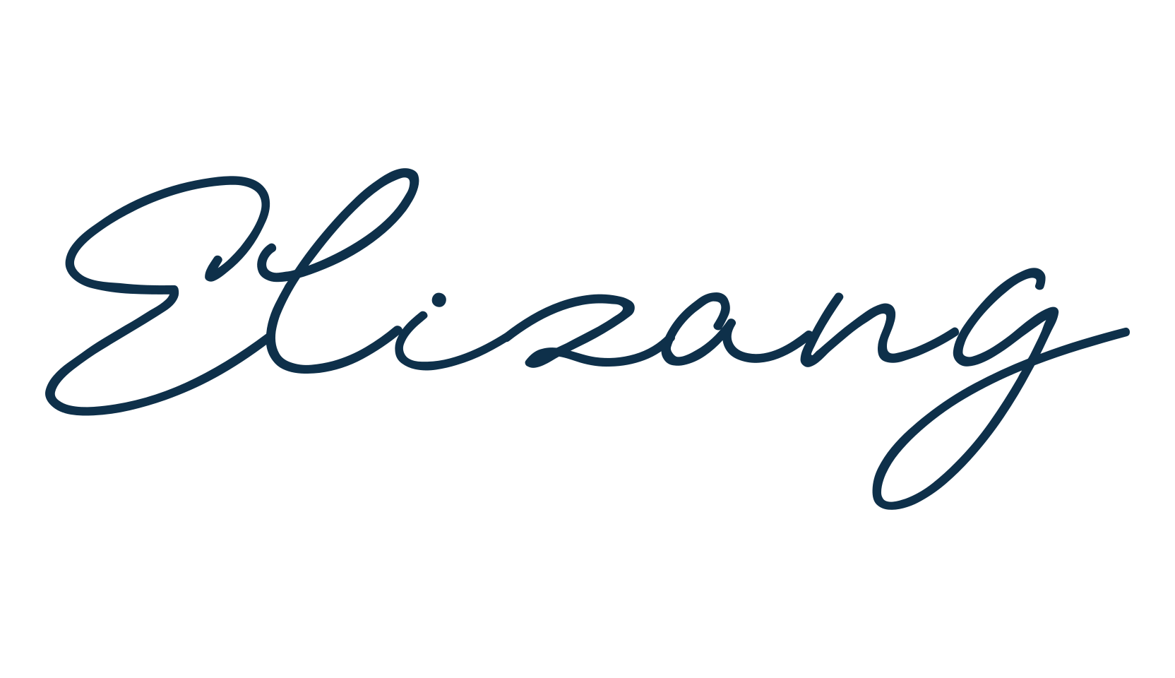 Elizany, handwriting font preview