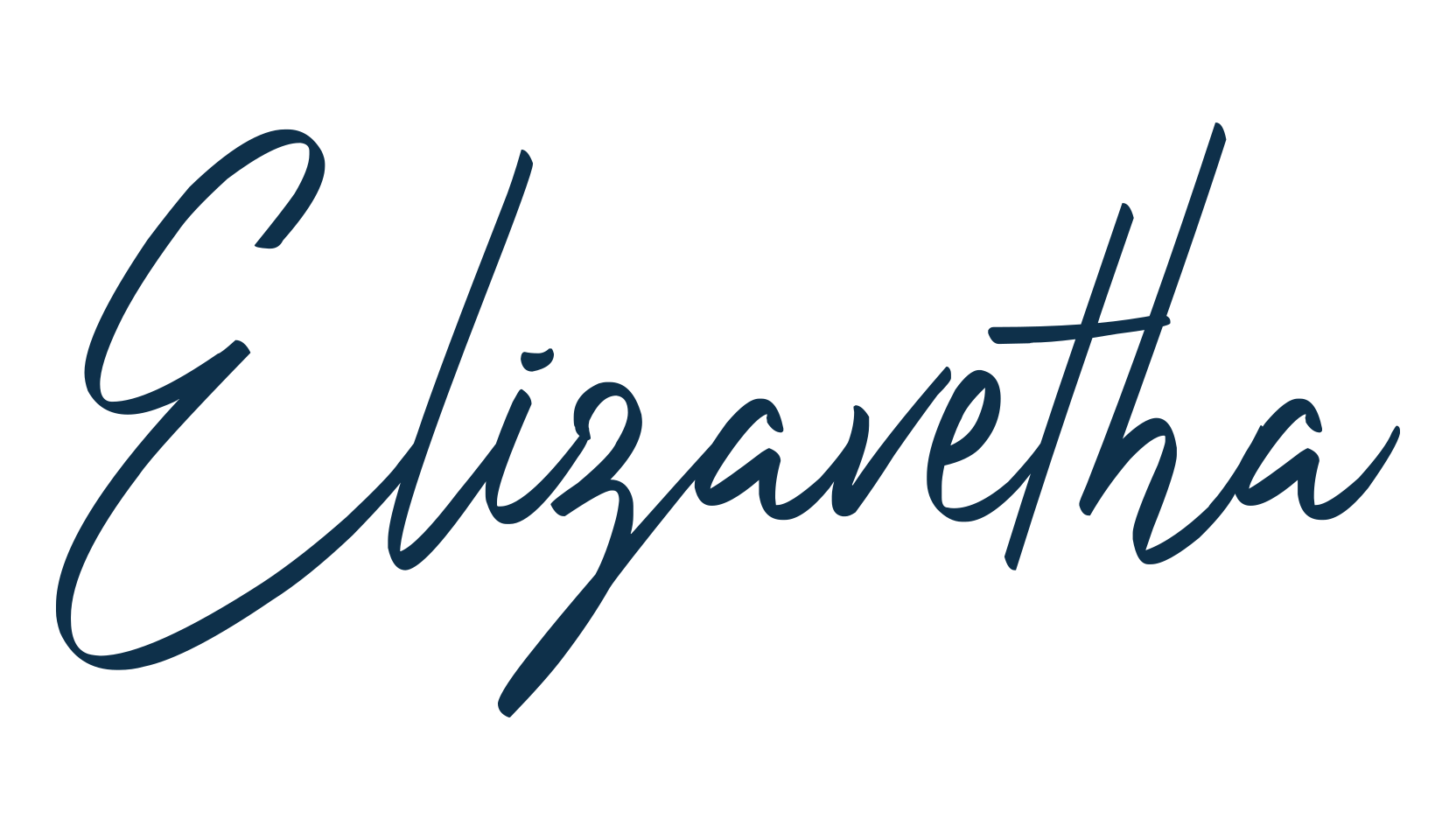 Elizavetha, handwriting font preview