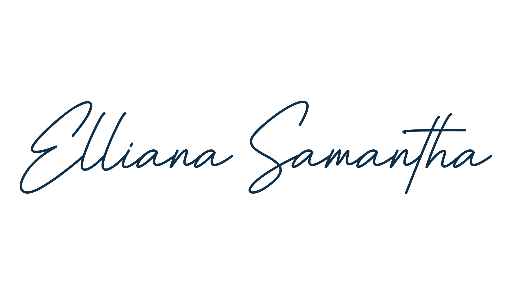 Elliana Samantha, handwriting font preview