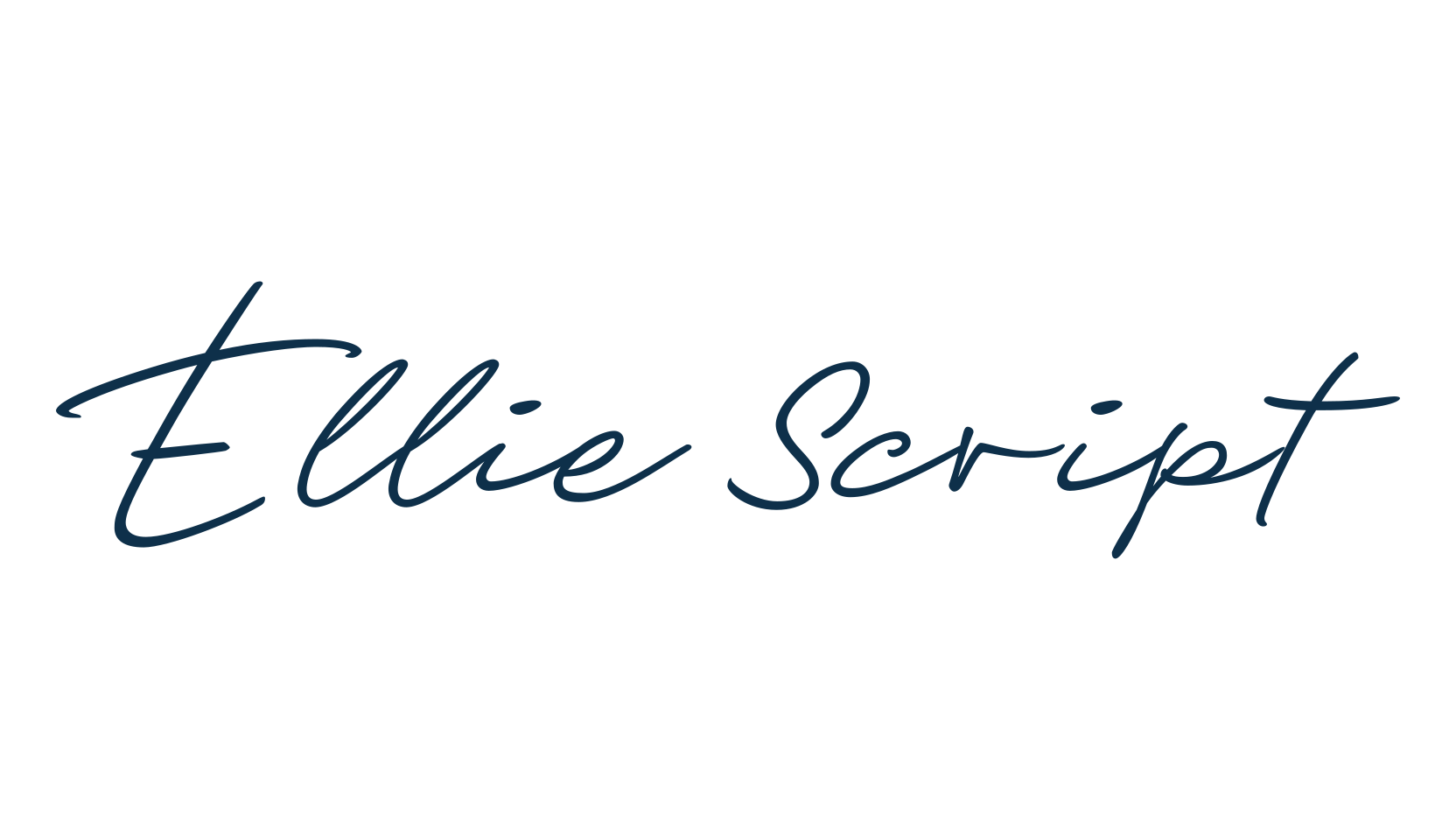Ellie Script, handwriting font preview