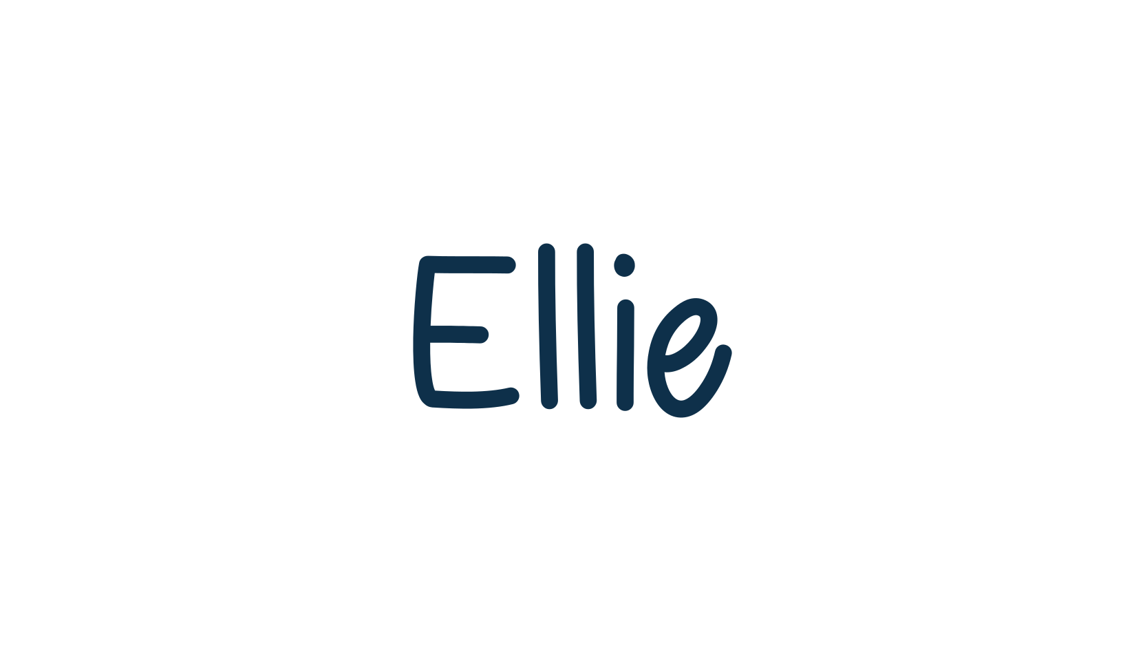 Ellie, handwriting font preview