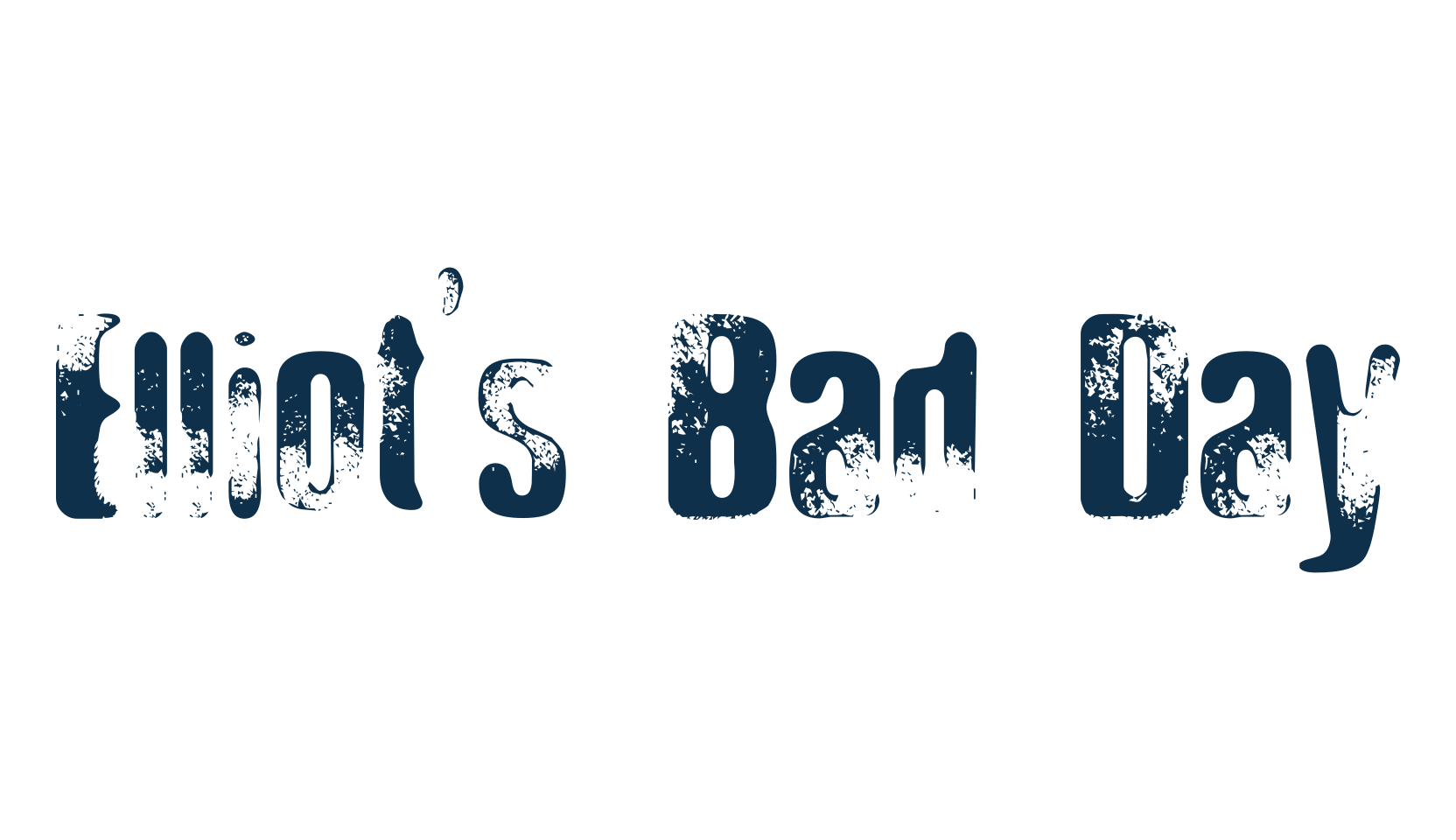 Elliot's Bad Day, eroded font preview