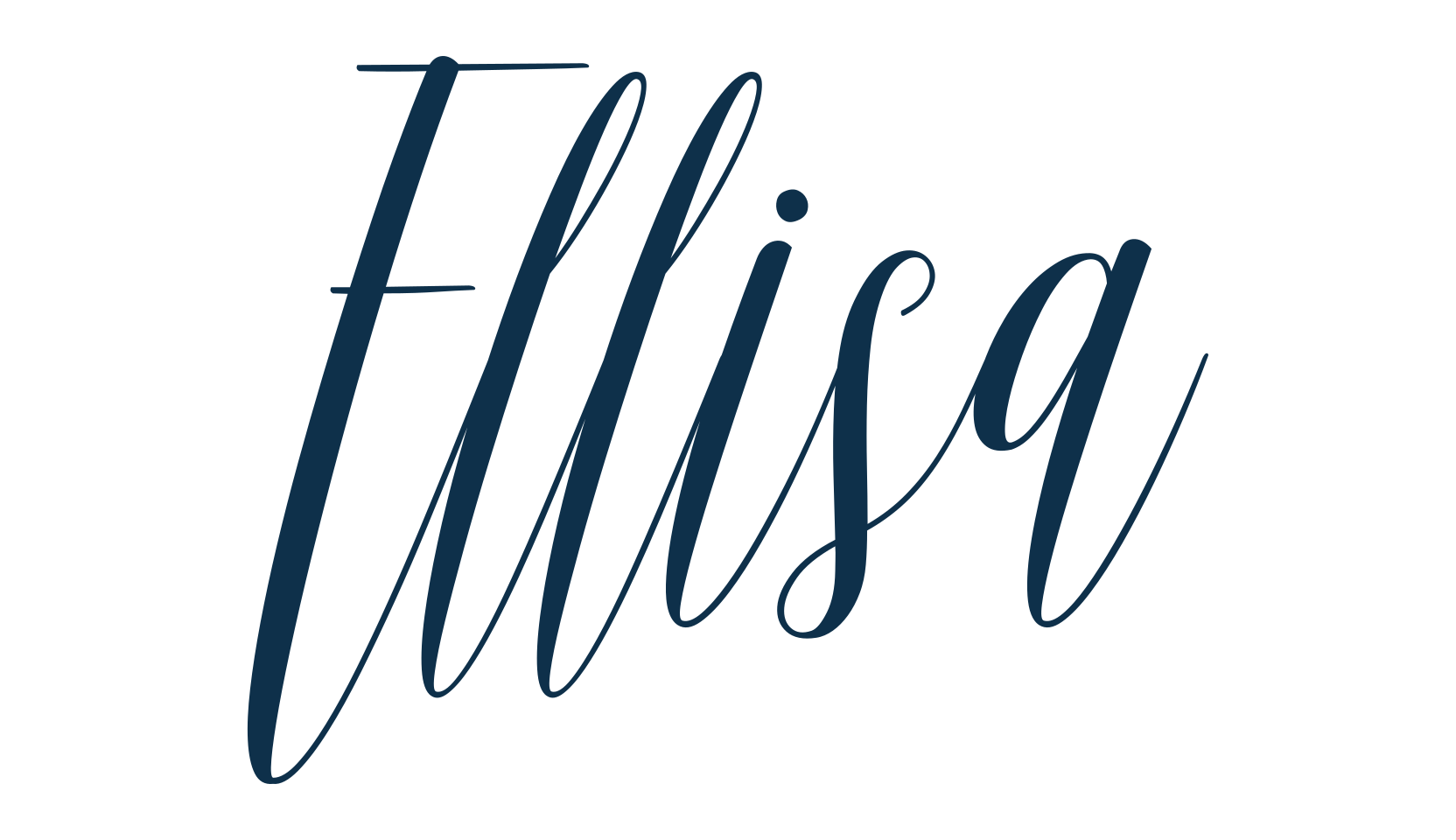 Ellisa, calligraphy font preview