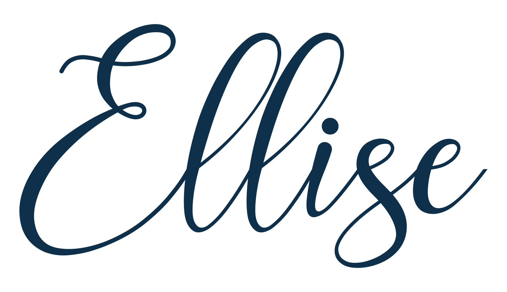 Ellise, calligraphy font preview