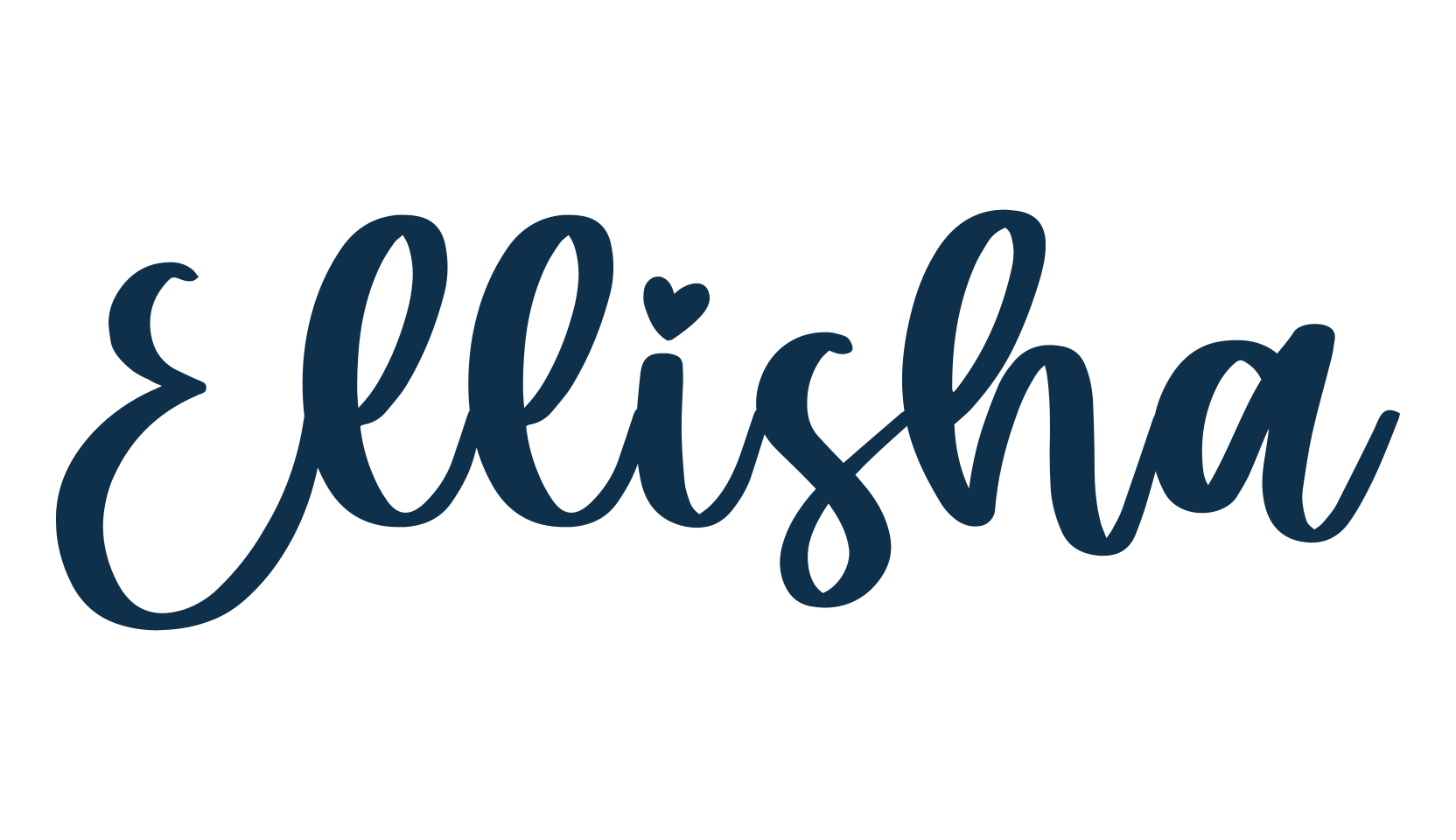 Ellisha, script calligraphy fancy decorative font preview