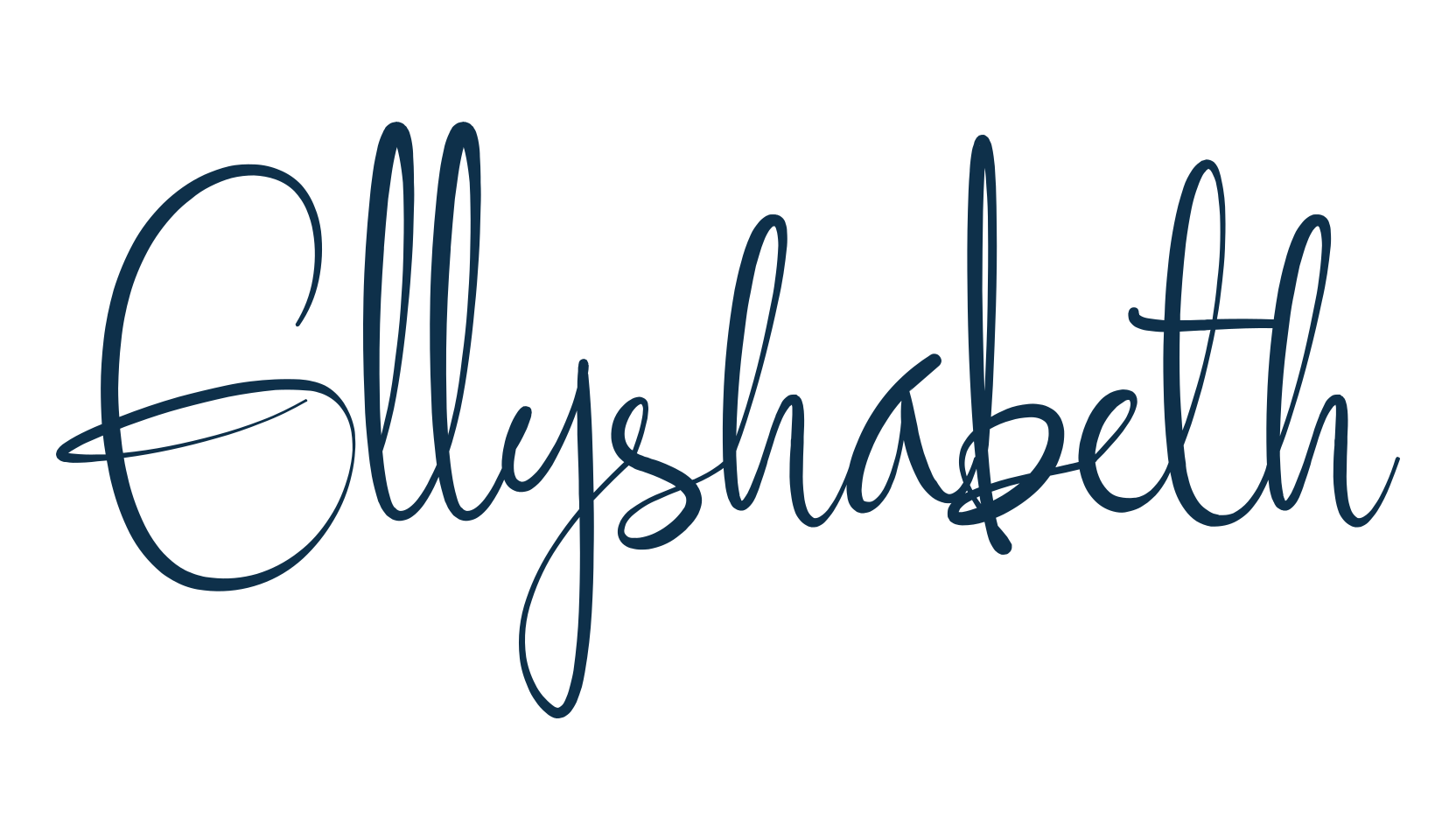 Ellyshabeth, handwriting font preview